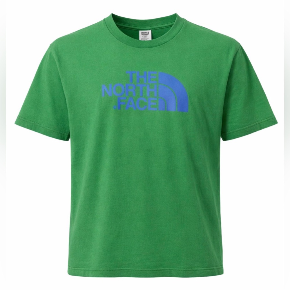 The North Face Green Tee with Blue Logo